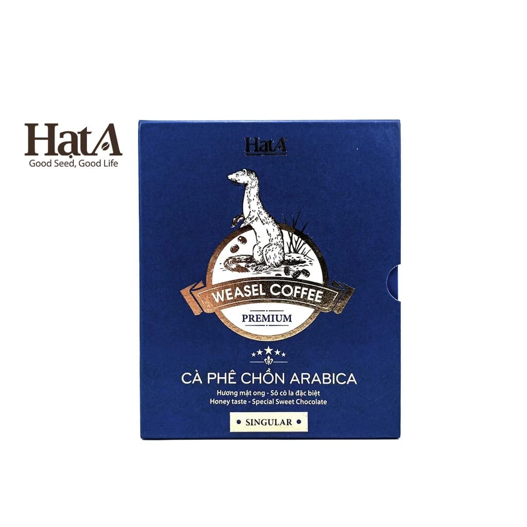 Hat A Cafe Premium Weasel Coffee Honey - Chocolate 100g Gift Box