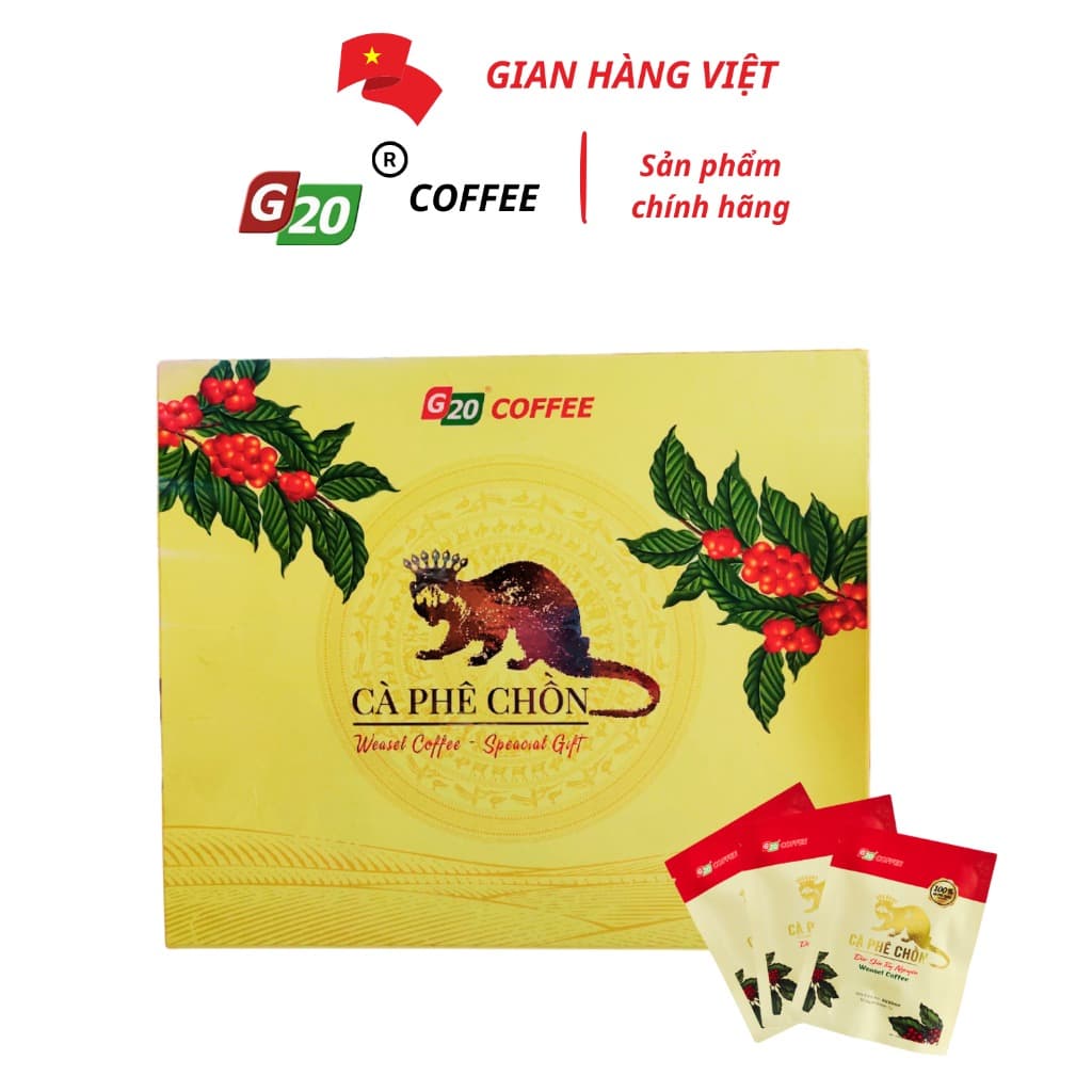 G20 Coffee Premium Vietnamese Civet Coffee Gift Box 18 Pack